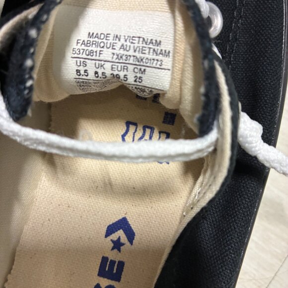 Converse ALL STAR (Chuck Taylor) Black Slip-On Sneaker Size 8.5 - Picture 4 of 6